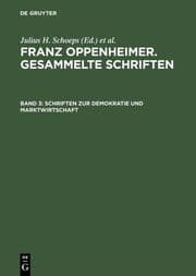 Cover von Schriften zur Demokratie und Marktwirtschaft