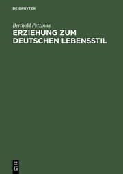 Cover von Erziehung zum deutschen Lebensstil