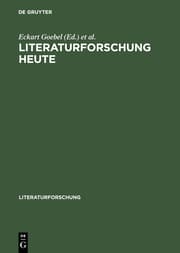 Cover von Literaturforschung heute