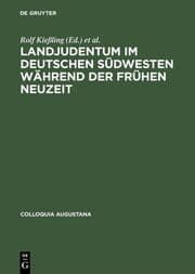 Cover von Landjudentum im deutschen Südwesten während der Frühen Neuzeit