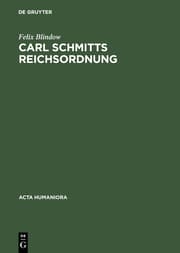 Cover von Carl Schmitts Reichsordnung