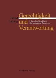 Cover von Gerechtigkeit und Verantwortung