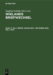 Cover von Band 17.1: Briefe Januar 1806 - September 1809.Text
