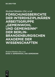 Cover von Gemeinwohl und Gemeinsinn