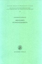 Cover von Ortsnamen Südwestsachsens
