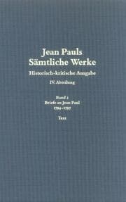 Cover von Briefe an Jean Paul 1794 bis 1797