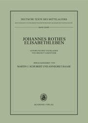 Cover von Johannes Rothes Elisabethleben