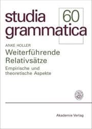 Cover von Weiterführende Relativsätze