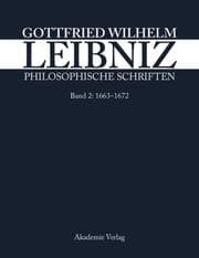 Cover von Philosophische Schriften 2: 1663-1672