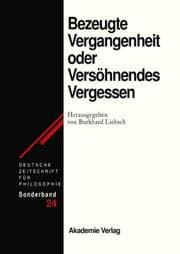 Cover von Bezeugte Vergangenheit oder Versöhnendes Vergessen