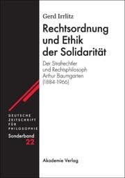 Cover von Rechtsordnung und Ethik der Solidarität