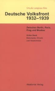 Cover von Dritter Band: Dokumente zur Geschichte des Ausschusses zur Vorbereitung einer deutschen Volksfront, Chronik und Verzeichnisse