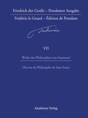 Cover von Werke des Philosophen von Sanssouci / Oeuvres du Philosophe de Sans-Souci