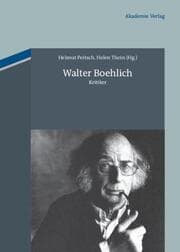 Cover von Walter Boehlich