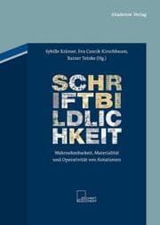 Cover von Schriftbildlichkeit 1