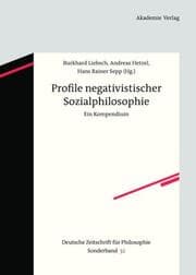 Cover von Profile negativistischer Sozialphilosophie