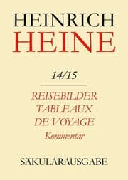 Cover von Reisebilder. Tableaux de voyage. Kommentar