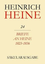 Cover von Briefe an Heine 1823-1836