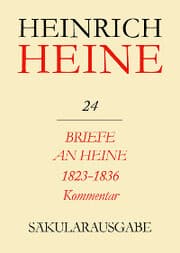 Cover von Briefe an Heine 1823-1836. Kommentar