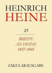 Cover von Briefe an Heine 1837-1841
