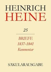 Cover von Briefe an Heine 1837-1841. Kommentar