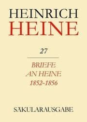 Cover von Briefe an Heine 1852-1856