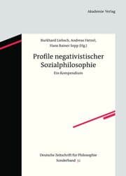 Cover von Profile negativistischer Sozialphilosophie