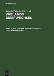 Cover von Briefe Juli 1793 - Juni 1795, Teil 2: Anmerkungen