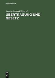 Cover von Übertragung und Gesetz