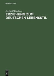 Cover von Erziehung zum deutschen Lebensstil