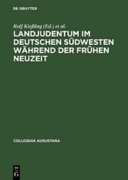 Cover von Landjudentum im deutschen Südwesten während der Frühen Neuzeit
