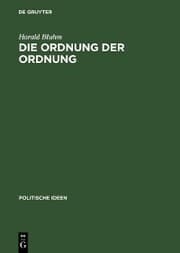 Cover von Die Ordnung der Ordnung