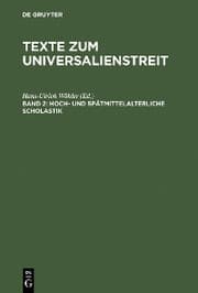 Cover von Hoch- und spätmittelalterliche Scholastik