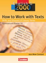Cover von How to Work with Texts - Skills and Glossary of Literary Terms