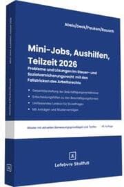 Cover von Mini-Jobs, Aushilfen, Teilzeit 2026