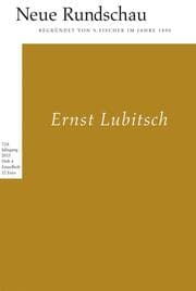 Cover von Neue Rundschau 2013/4 - Ernst Lubitsch