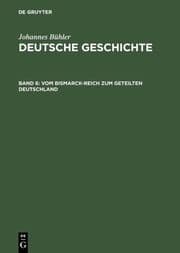 Cover von Vom Bismarck-Reich zum geteilten Deutschland