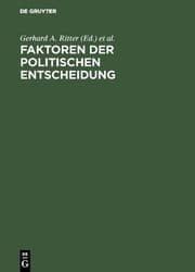 Cover von Faktoren der politischen Entscheidung