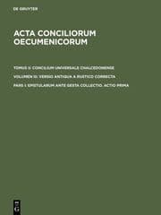 Cover von Epistularum ante Gesta collecta.Actio prima