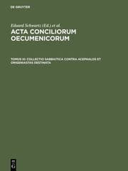 Cover von Collectio Sabbaitica contra Acephalos et Origenistas destinata