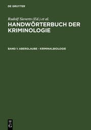 Cover von Aberglaube - Kriminalbiologie