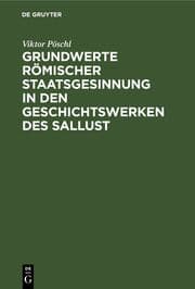 Cover von Grundwerte römischer Staatsgesinnung in den Geschichtswerken des Sallust
