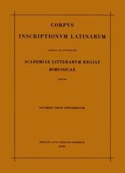 Cover von Corpus inscriptionum Latinarum. Vol III: Inscriptiones Asiae, provinciarum Europae Graecarum, Illyrici Latinae. Suppl: Inscriptionum Orientis et Illyrici Latinarum supplementum. Pars I: . Fasc 3