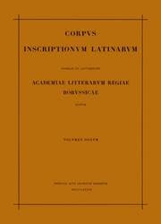 Cover von Inscriptiones Calabriae, Apuliae, Samnii, Sabinorum, Piceni Latinae