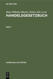 Cover von Handelsgesetzbuch