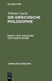 Cover von Von Thales bis zum Tode Platons