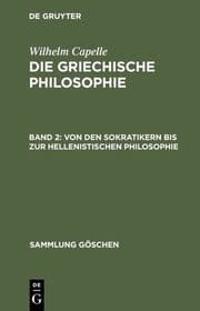 Cover von Von den Sokratikern bis zur hellenistischen Philosophie