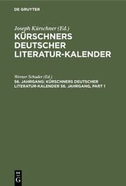 Cover von Kürschners Deutscher Literatur-Kalender. 56. Jahrgang 1974
