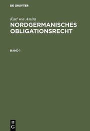 Cover von Nordgermanisches Obligationsrecht