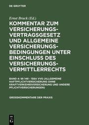 Cover von §§ 149-158a (Allgemeine Haftpflichtversicherung ohne Kraftverkehrsversicherung und andere Pflichtversicherungen)